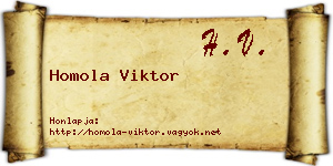 Homola Viktor névjegykártya